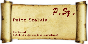 Peltz Szalvia névjegykártya